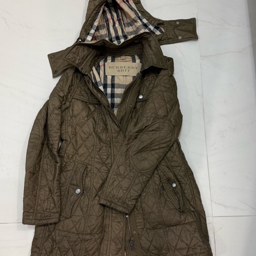 Burberry coat Olive green